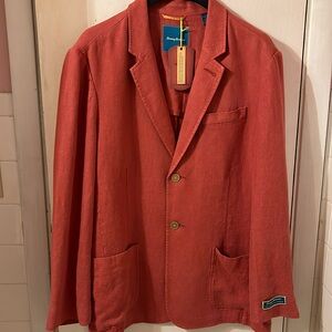 Tommy Bahama Linen Sports Coat Blazer Salmon Sz M NWT
